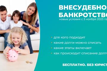 Бесплатная процедура внесудебного банкротства